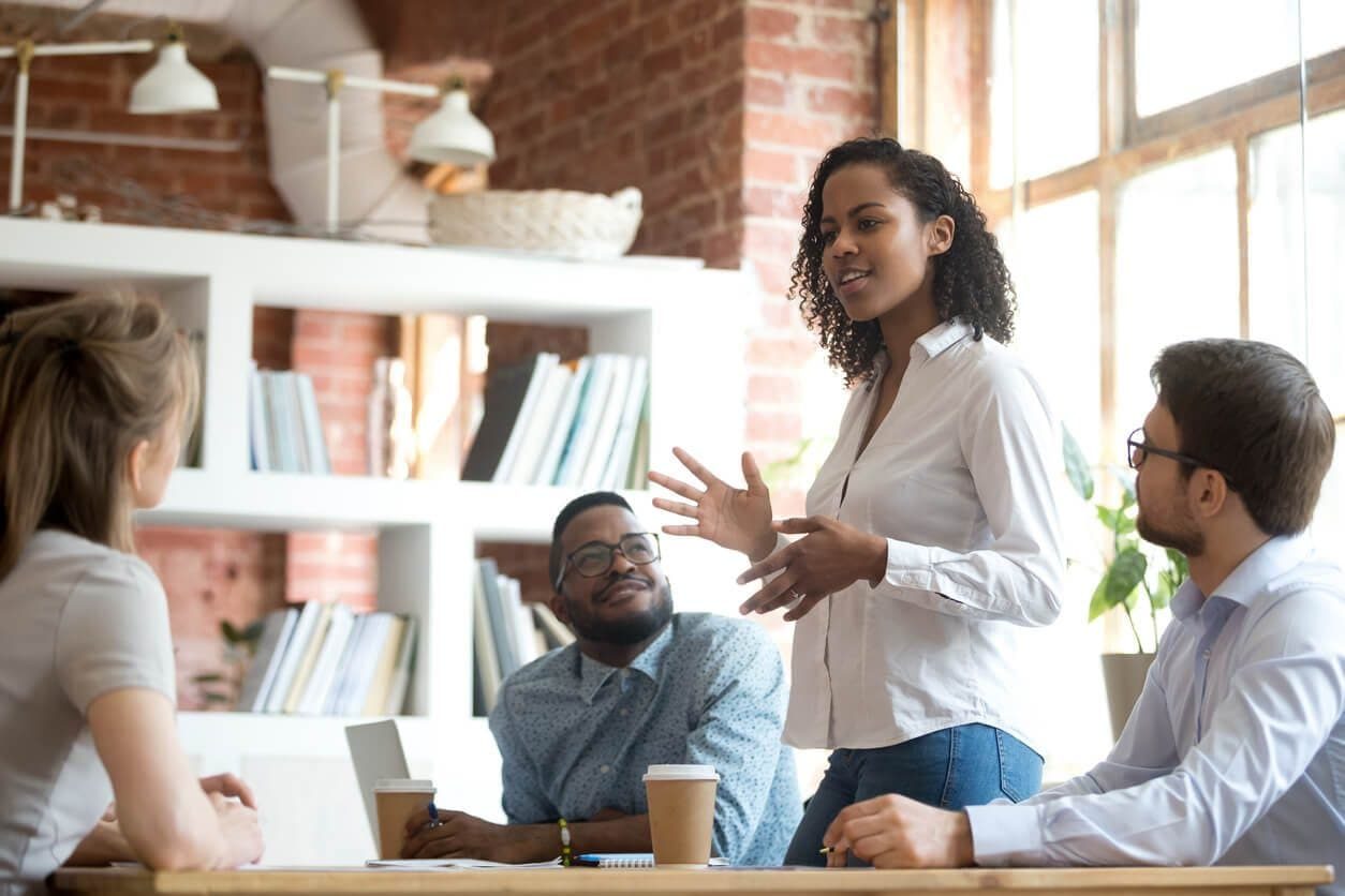 Woman practising  effective communication