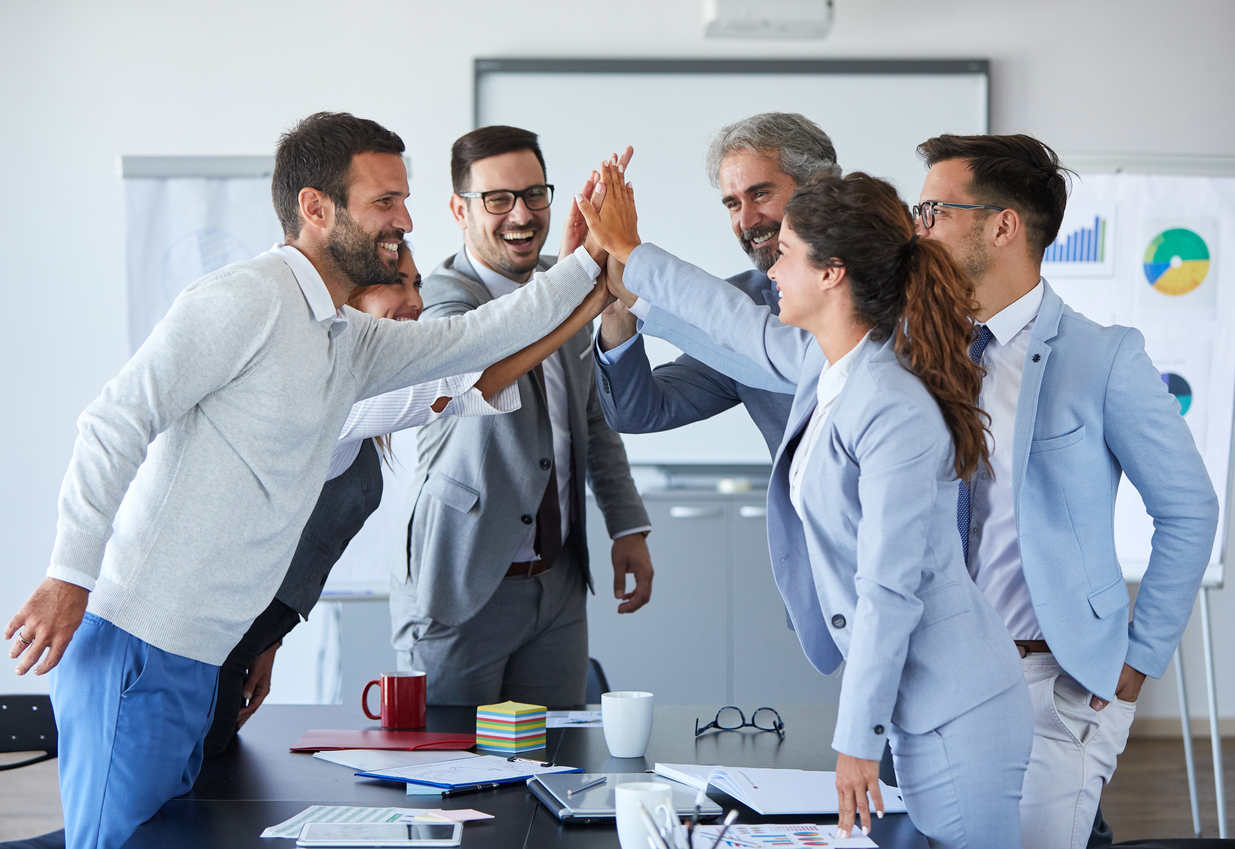 Successful businesspeople having a meeting in an office. Business concept