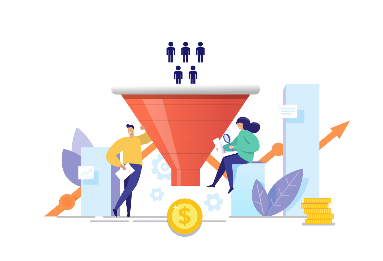 La identificación de las estrategias a seguir en cada etapa del funnel es una fase muy importante en el diseño del funnel de conversión. 