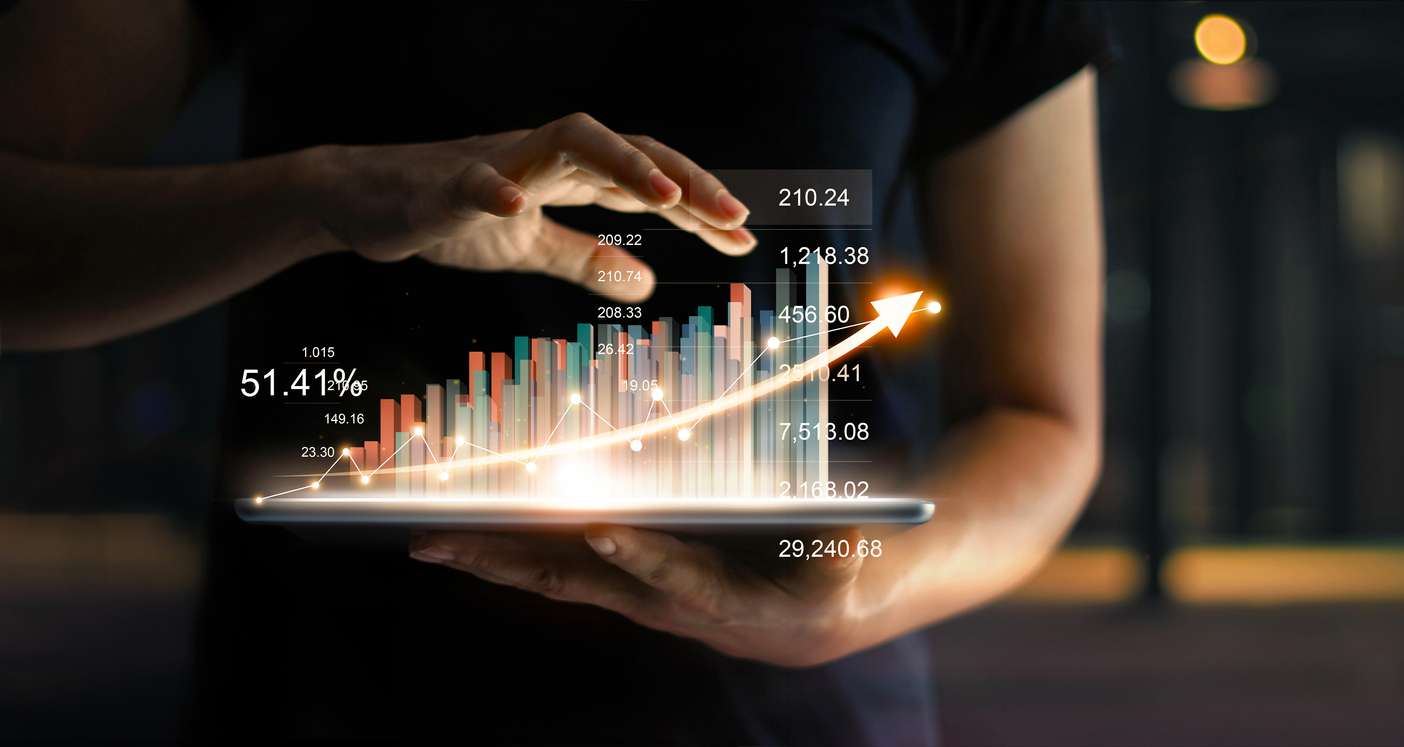 gráfico con evolución del comercio electrónico 